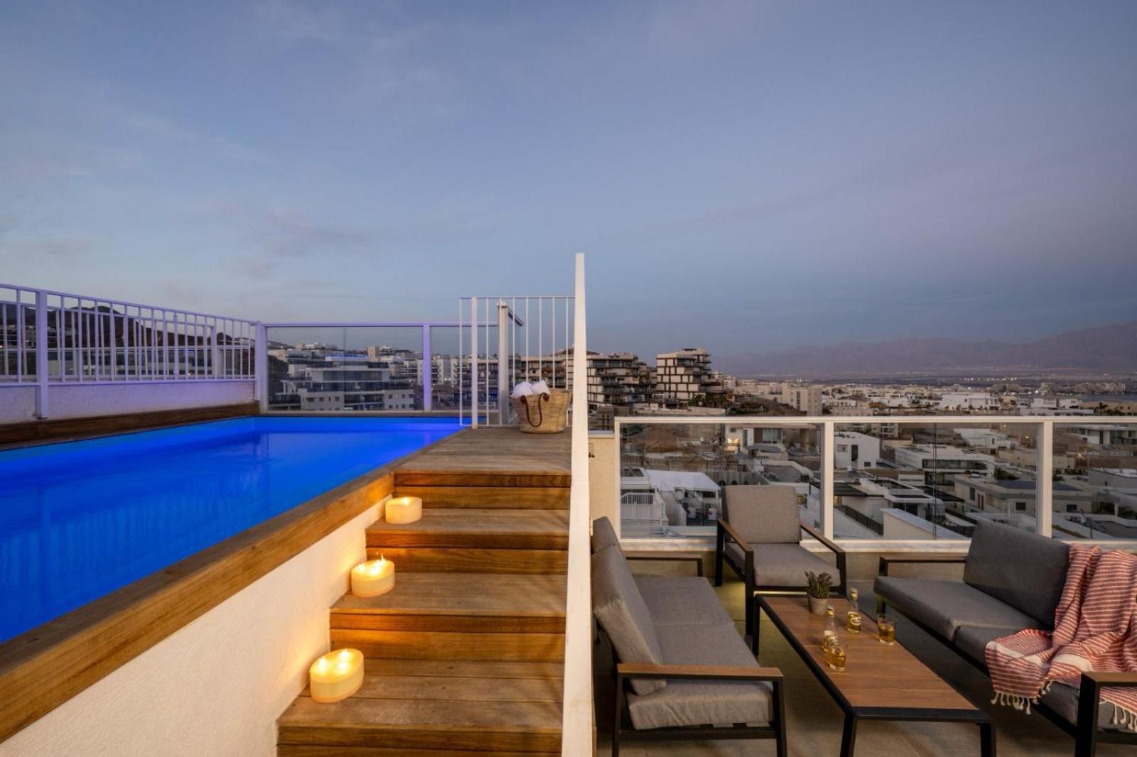 Апартаменти Mountain And Sea View - Penthouse With Private Pool Ейлат Екстер'єр фото